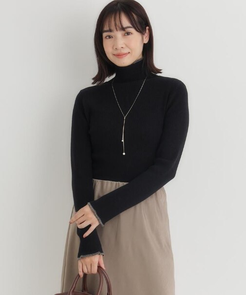 HONEYSUCKLE ROSE(ハニーサックルローズ)【レディース】配色ハイネックセーター