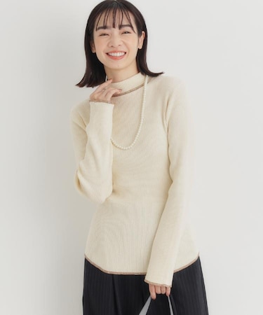 HONEYSUCKLE ROSE(ハニーサックルローズ)【レディース】配色ハイネックセーター