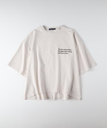 HONEYSUCKLE ROSE(ハニーサックルローズ)【レディース】【見た目は秋、機能は夏】「インレイ」ロゴTシャツ(接触冷感/UVカット)