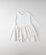 HONEYSUCKLE ROSE(ハニーサックルローズ)【レディース】【華奢見え・接触冷感】裾切り替えデザインTシャツ