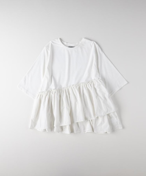 HONEYSUCKLE ROSE(ハニーサックルローズ)【レディース】【華奢見え・接触冷感】裾切り替えデザインTシャツ