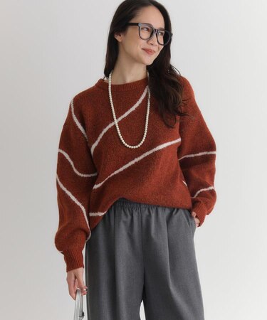 HONEYSUCKLE ROSE(ハニーサックルローズ)【レディース】ヘンケイライン柄セーター