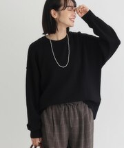HONEYSUCKLE ROSE(ハニーサックルローズ)【レディース】【スウェット感覚のニット】「やわラク」スウェットライクセーター(洗濯機で洗える)