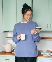 HONEYSUCKLE ROSE(ハニーサックルローズ)【レディース】【スウェット感覚のニット】「やわラク」スウェットライクセーター（洗濯機で洗える）