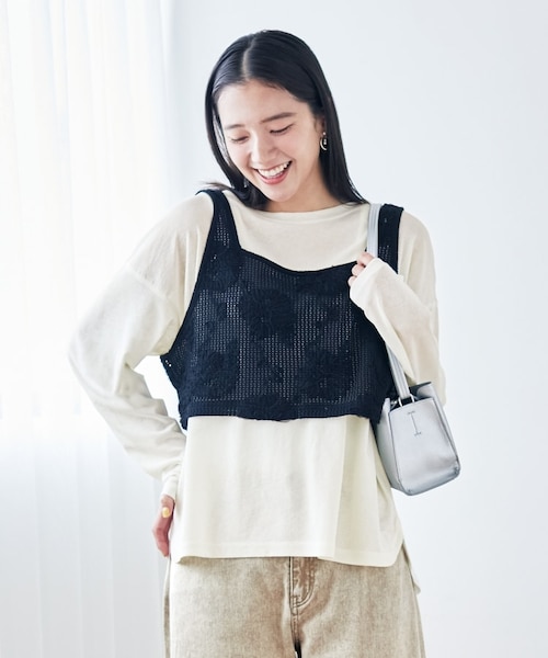 BACK NUMBER(バックナンバー)シアー刺繍ビスチェ｜ライトオンの通販