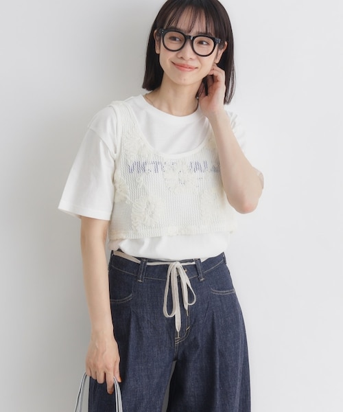 BACK NUMBER(バックナンバー)シアー刺繍ビスチェ｜ライトオンの通販