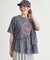 ピグメント加工切替ロゴTシャツ