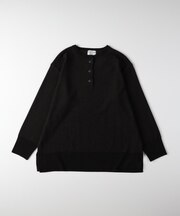 BACK NUMBER(バックナンバー)【レディース】「日本製」ニットワッフルヘンリーセーター