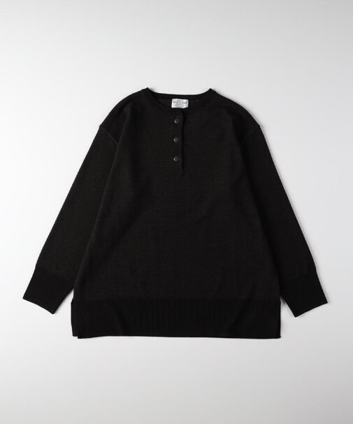 BACK NUMBER(バックナンバー)【レディース】「日本製」ニットワッフルヘンリーセーター