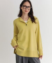 BACK NUMBER(バックナンバー)【レディース】「日本製」ニットワッフルヘンリーセーター