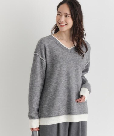 HONEYSUCKLE ROSE(ハニーサックルローズ)【レディース】フェイクレイヤードVネックセーター