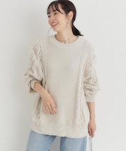 HONEYSUCKLE ROSE(ハニーサックルローズ)【レディース】ケーブルフリンジセーター