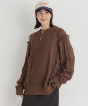 HONEYSUCKLE ROSE(ハニーサックルローズ)【レディース】ケーブルフリンジセーター