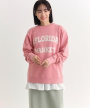 HONEYSUCKLE ROSE(ハニーサックルローズ)【レディース】アシッド加工ロゴスウェットプルオーバー