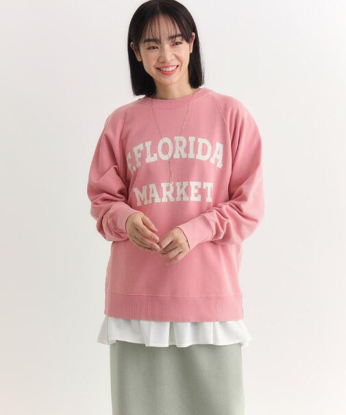 HONEYSUCKLE ROSE(ハニーサックルローズ)【レディース】アシッド加工ロゴスウェットプルオーバー