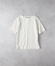 HONEYSUCKLE ROSE(ハニーサックルローズ)【レディース】ウェーブジャカード半袖Tシャツ
