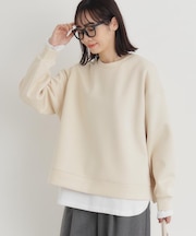 HONEYSUCKLE ROSE(ハニーサックルローズ)【レディース】【コスパ最強】サイドスリットポンチプルオーバー（ゆったりシルエット/ヒップ周りもカバー）