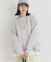 HONEYSUCKLE ROSE(ハニーサックルローズ)【レディース】【コスパ最強】サイドスリットポンチプルオーバー(ゆったりシルエット/ヒップ周りもカバー)