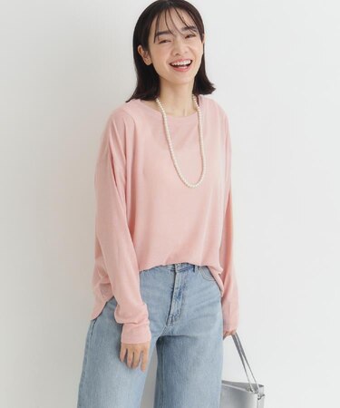 HONEYSUCKLE ROSE(ハニーサックルローズ)シアーラウンドヘム長袖Tシャツ