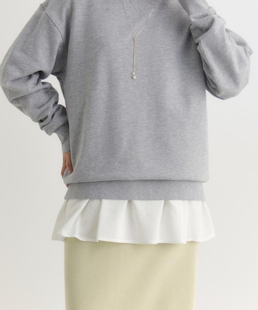 HONEYSUCKLE ROSE(ハニーサックルローズ)【レディース】ドッキングペプラムロングスリーブTシャツ