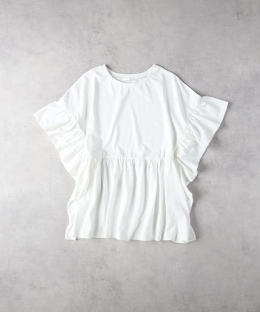 HONEYSUCKLE ROSE(ハニーサックルローズ)【レディース】「接触冷感」フリルTシャツ/プレーティング天竺