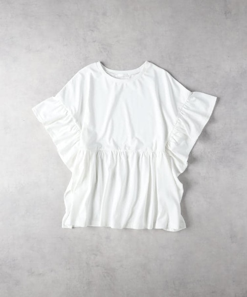HONEYSUCKLE ROSE(ハニーサックルローズ)【レディース】「接触冷感」フリルTシャツ/プレーティング天竺