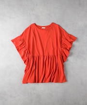 HONEYSUCKLE ROSE(ハニーサックルローズ)【レディース】「接触冷感」フリルTシャツ/プレーティング天竺