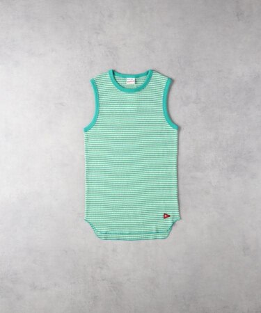 Healthknit(ヘルスニット)【レディース】ボーダーワッフルスリーブ