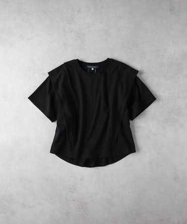 HONEYSUCKLE ROSE(ハニーサックルローズ)【レディース】「接触冷感」ラッフルショルダーTシャツ/とろみ天竺