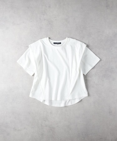 HONEYSUCKLE ROSE(ハニーサックルローズ)【レディース】「接触冷感」ラッフルショルダーTシャツ/とろみ天竺