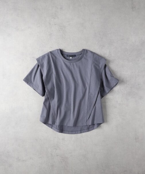 HONEYSUCKLE ROSE(ハニーサックルローズ)【レディース】「接触冷感」ラッフルショルダーTシャツ/とろみ天竺
