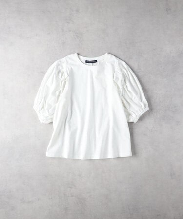 HONEYSUCKLE ROSE(ハニーサックルローズ)【レディース】「接触冷感」袖ボリュームTシャツ/とろみ天竺