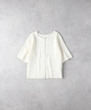 HONEYSUCKLE ROSE(ハニーサックルローズ)【レディース】フロントジップ半袖ニット