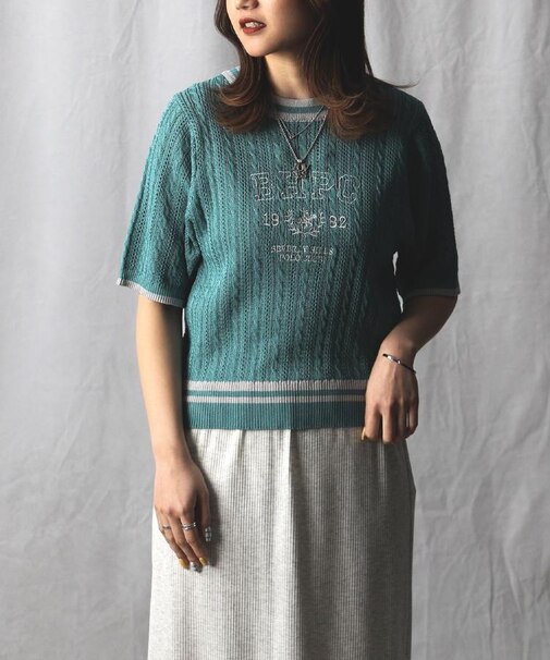 BEVERLY HILLS POLO CLUB(ビバリーヒルズポロクラブ)【レディース】【限定展開】刺繍ニット