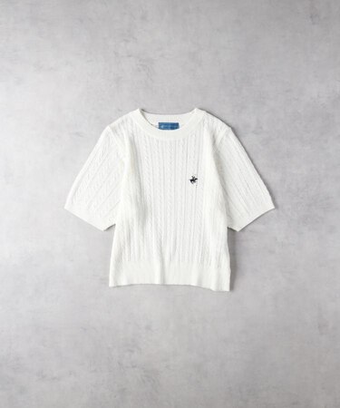 BEVERLY HILLS POLO CLUB(ビバリーヒルズポロクラブ)【レディース】【限定展開】ワンポイントニット