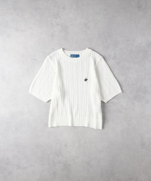 BEVERLY HILLS POLO CLUB(ビバリーヒルズポロクラブ)【レディース】【限定展開】ワンポイントニット
