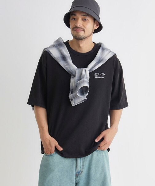 刺繍フェードTシャツ