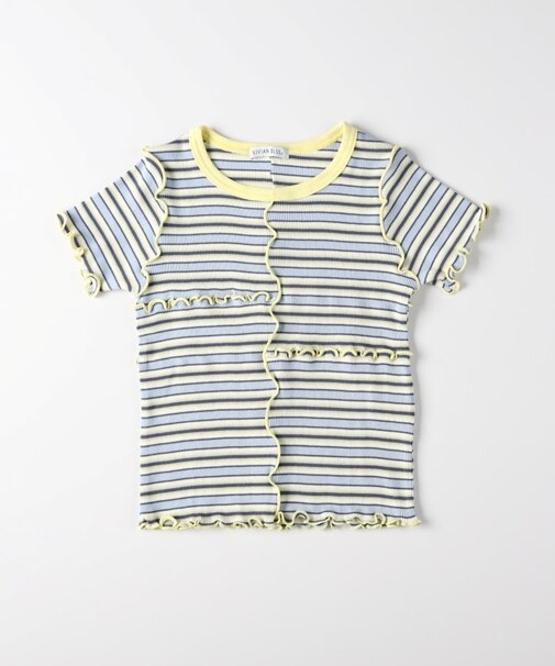VIVIAN BLUE(ヴィヴィアンブルー)切替テレコＴシャツ