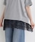 レース切替ノースリーブTシャツ