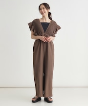 シャーリングサロペット