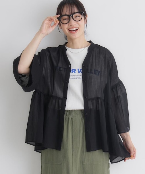 HONEYSUCKLE ROSE(ハニーサックルローズ)シアーペプラムブラウス