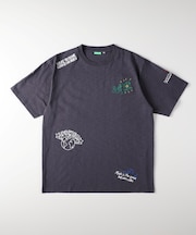 スラブ刺繍ロゴ半袖Tシャツ
