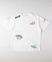スラブ刺繍ロゴ半袖Tシャツ