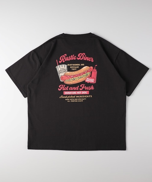 フードプリントTシャツ