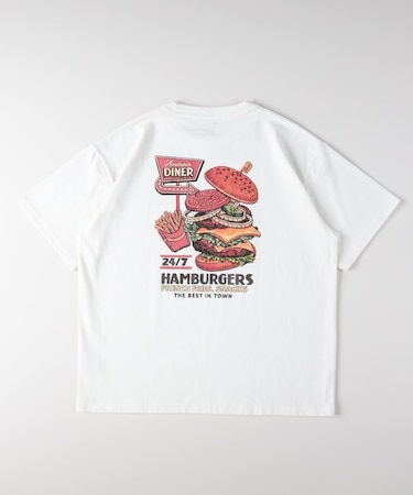 フードプリントTシャツ