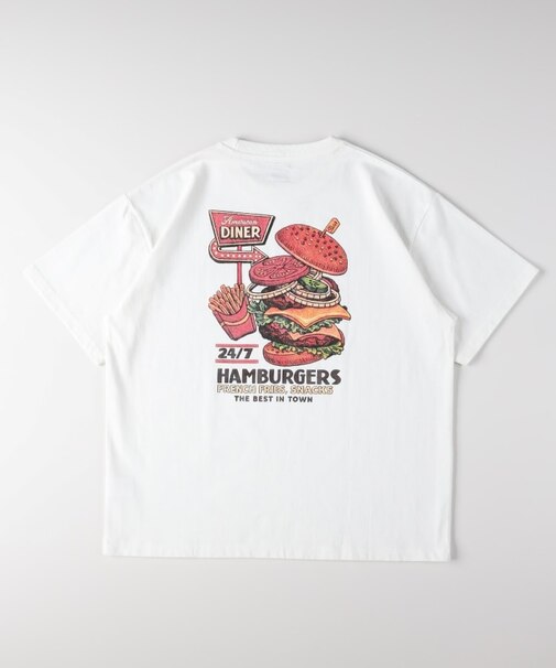 フードプリントTシャツ