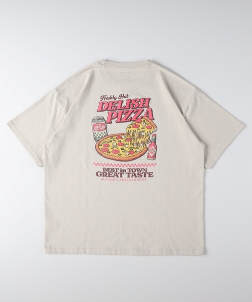 フードプリントTシャツ