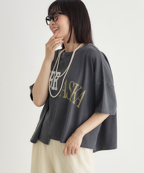 切替プリントTシャツ
