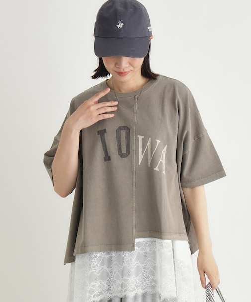 切替プリントTシャツ