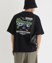 「CAMP7」手書き風バックプリントTシャツ